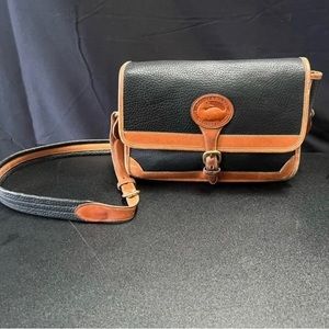 Dooney & Bourke All Weather Leather Crossbody Equestrian / Saddle Bag Handbag